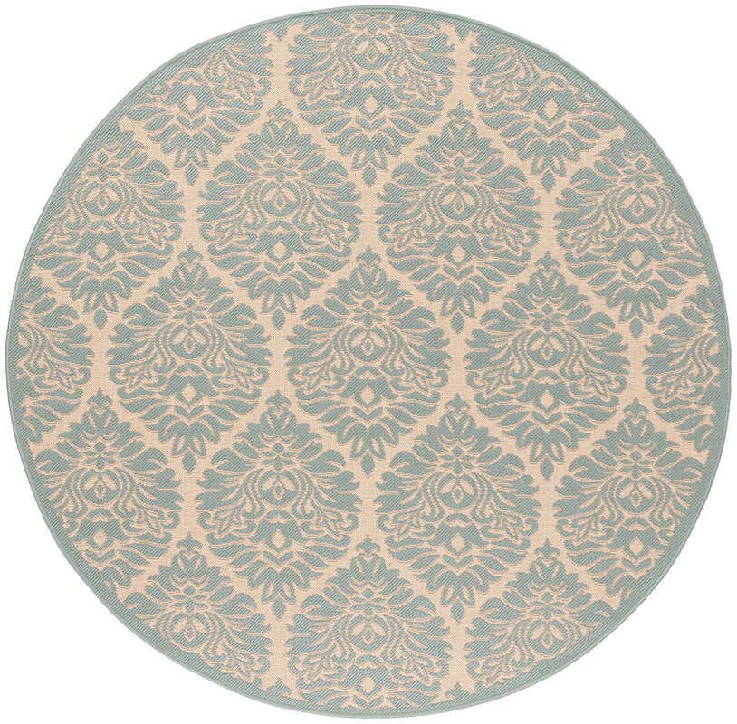 Safavieh Linden Lnd135L Cream / Aqua Rugs - Safavieh - lnd135l - 6r