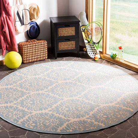 Safavieh Linden Lnd135L Cream / Aqua Rugs - Safavieh - lnd135l - 6sq