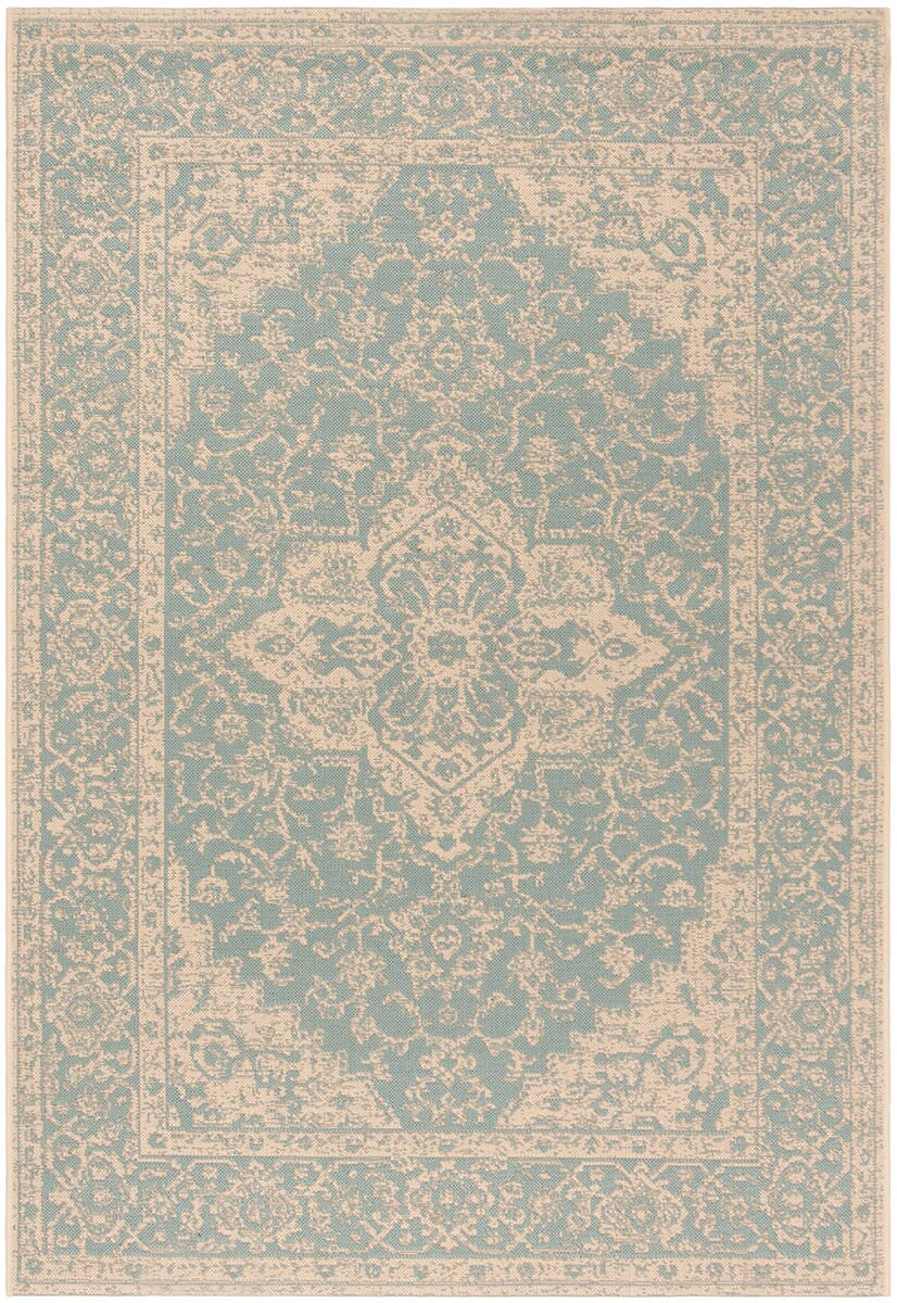 Safavieh Linden Lnd137K Aqua / Cream Rugs - Safavieh - lnd137k - 4