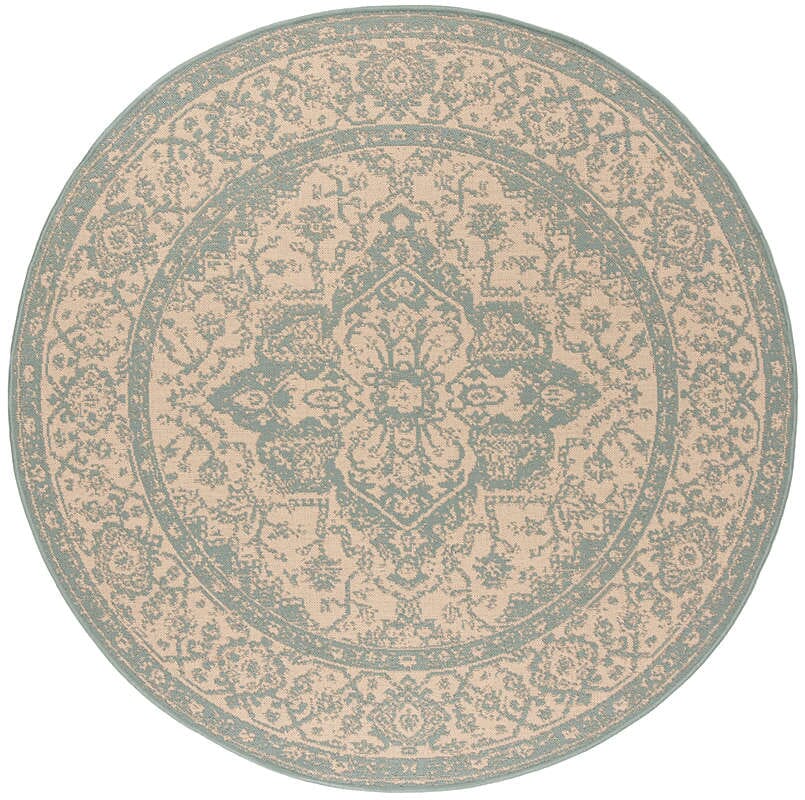 Safavieh Linden Lnd137L Cream / Aqua Rugs - Safavieh - lnd137l - 6r