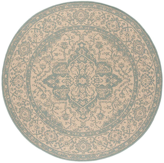 Safavieh Linden Lnd137L Cream / Aqua Rugs - Safavieh - lnd137l - 6r