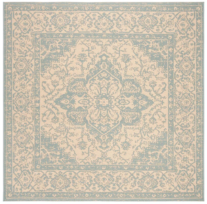 Safavieh Linden Lnd137L Cream / Aqua Rugs - Safavieh - lnd137l - 6sq