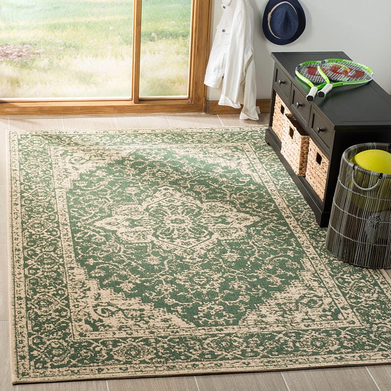 Safavieh Linden Lnd137Y Green / Creme Rugs - Safavieh - lnd137y - 4