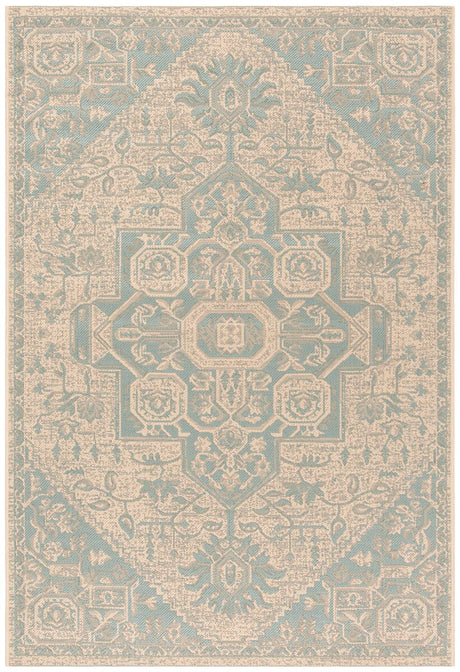 Safavieh Linden Lnd138K Aqua / Cream Rugs - Safavieh - lnd138k - 4