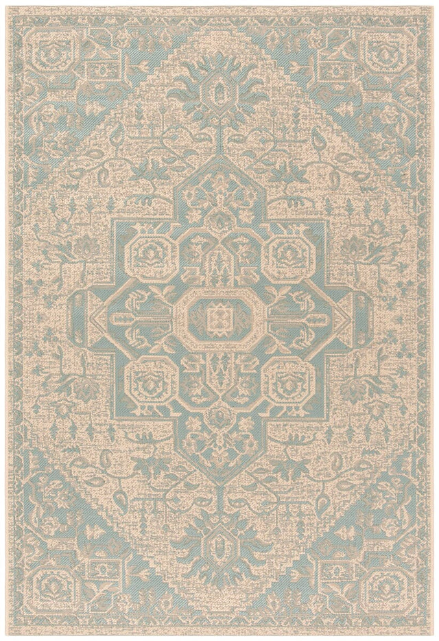 Safavieh Linden Lnd138K Aqua / Cream Rugs - Safavieh - lnd138k - 4