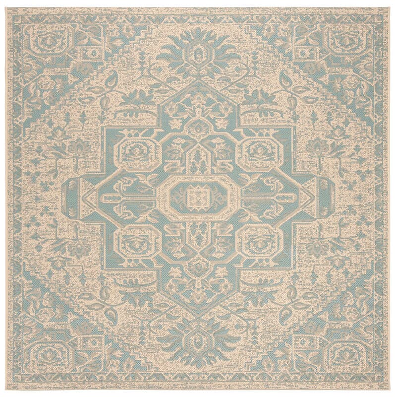 Safavieh Linden Lnd138K Aqua / Cream Rugs - Safavieh - lnd138k - 6sq