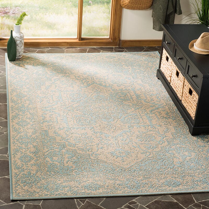Safavieh Linden Lnd139L Cream / Aqua Rugs - Safavieh - lnd139l - 4