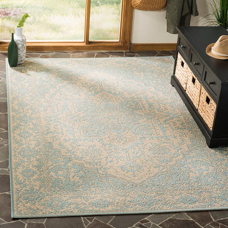 Safavieh Linden Lnd139L Cream / Aqua Rugs - Safavieh - lnd139l - 4