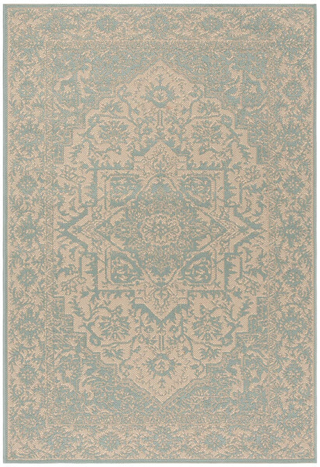 Safavieh Linden Lnd139L Cream / Aqua Rugs - Safavieh - lnd139l - 4