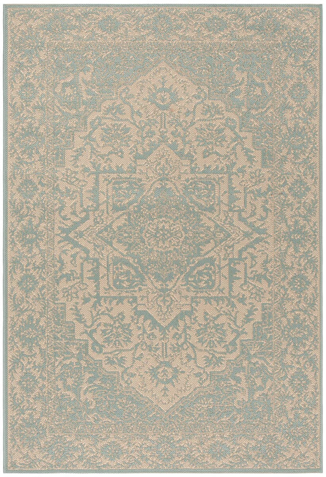 Safavieh Linden Lnd139L Cream / Aqua Rugs - Safavieh - lnd139l - 4