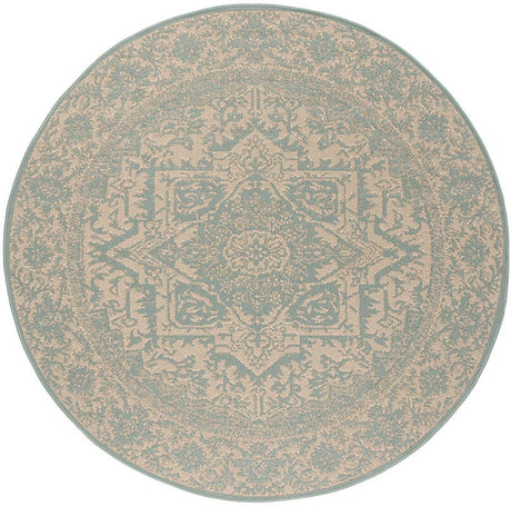 Safavieh Linden Lnd139L Cream / Aqua Rugs - Safavieh - lnd139l - 6r