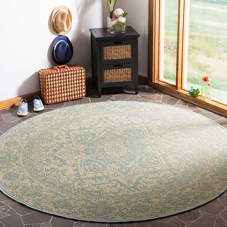Safavieh Linden Lnd139L Cream / Aqua Rugs - Safavieh - lnd139l - 6sq