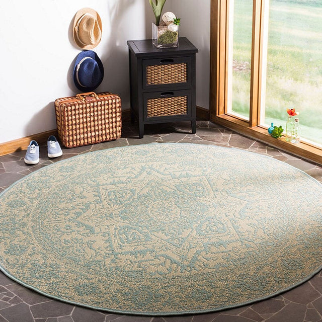 Safavieh Linden Lnd139L Cream / Aqua Rugs - Safavieh - lnd139l - 6sq