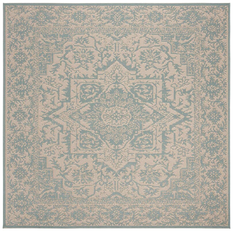 Safavieh Linden Lnd139L Cream / Aqua Rugs - Safavieh - lnd139l - 6sq