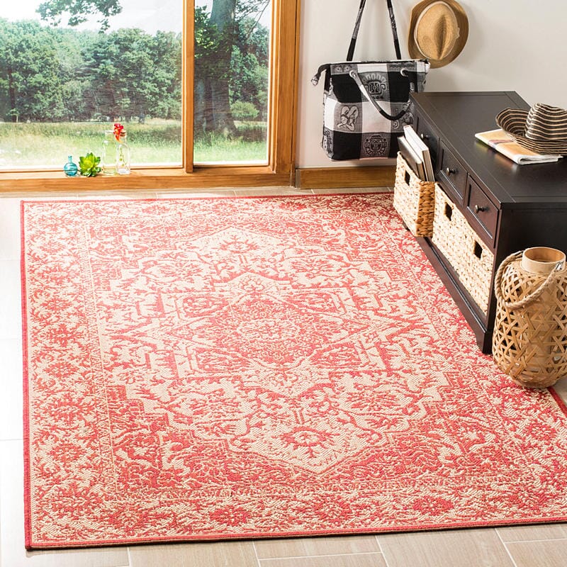 Safavieh Linden Lnd139Q Red / Creme Rugs - Safavieh - lnd139q - 4