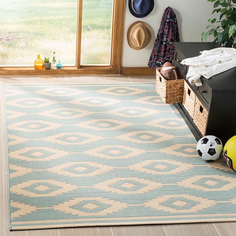 Safavieh Linden Lnd171L Cream / Aqua Rugs - Safavieh - lnd171l - 4