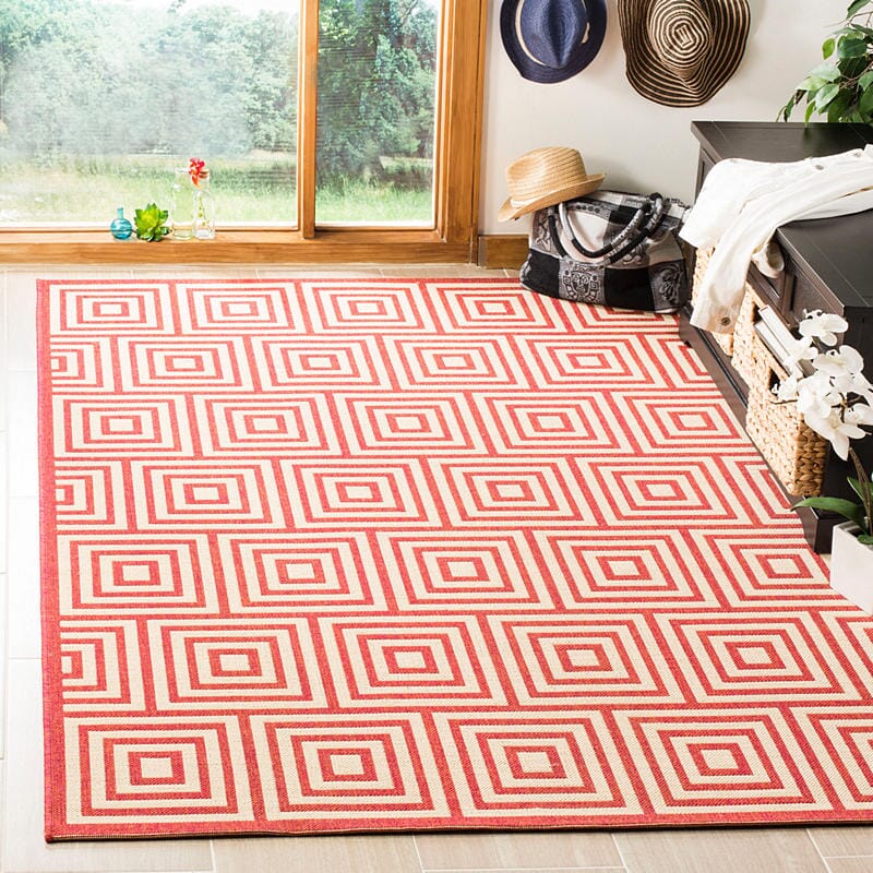 Safavieh Linden Lnd173Q Red / Creme Rugs - Safavieh - lnd173q - 4