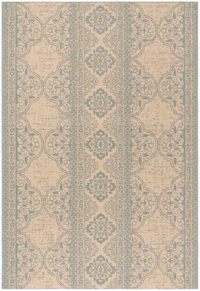 Safavieh Linden Lnd174K Aqua / Cream Rugs - Safavieh - lnd174k - 4