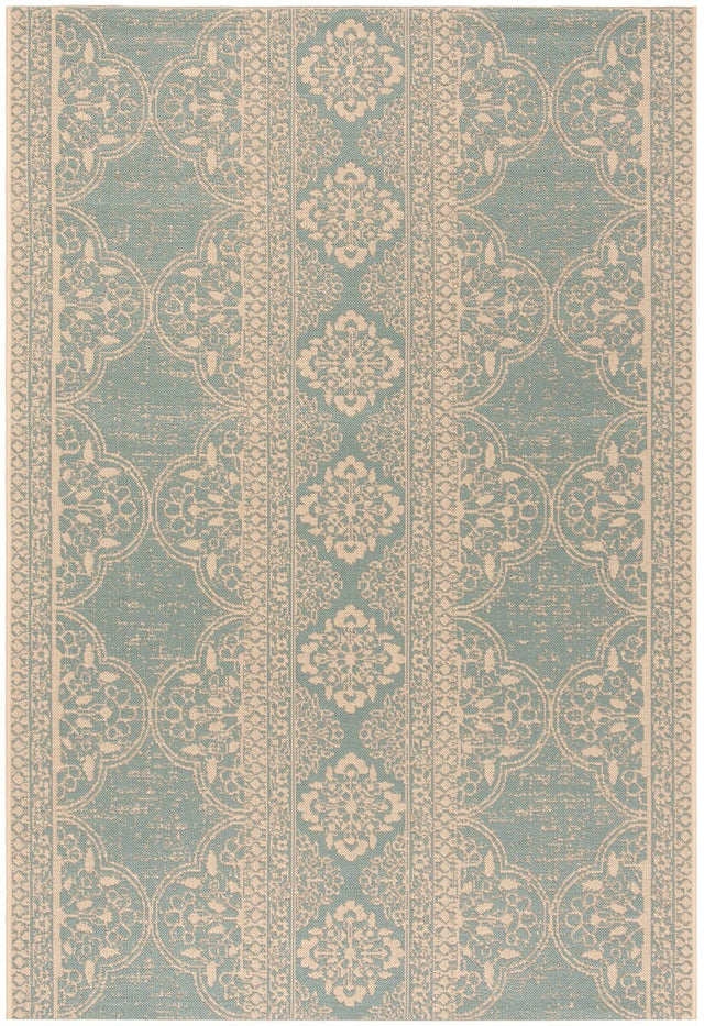 Safavieh Linden Lnd174L Cream / Aqua Rugs - Safavieh - lnd174l - 4