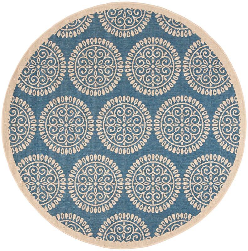 Safavieh Linden Lnd176M Blue / Creme Rugs - Safavieh - lnd176m - 6r