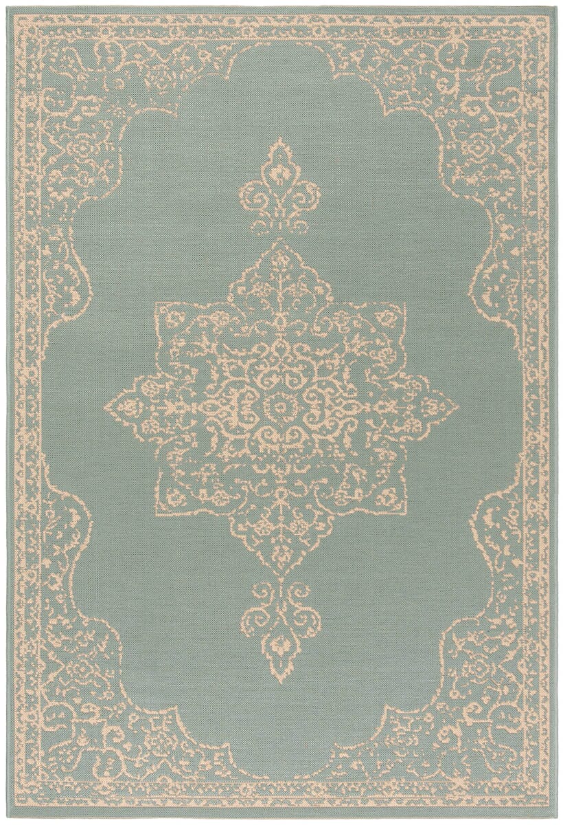 Safavieh Linden Lnd180L Cream / Aqua Rugs - Safavieh - lnd180l - 4