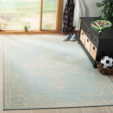 Safavieh Linden Lnd180L Cream / Aqua Rugs - Safavieh - lnd180l - 4