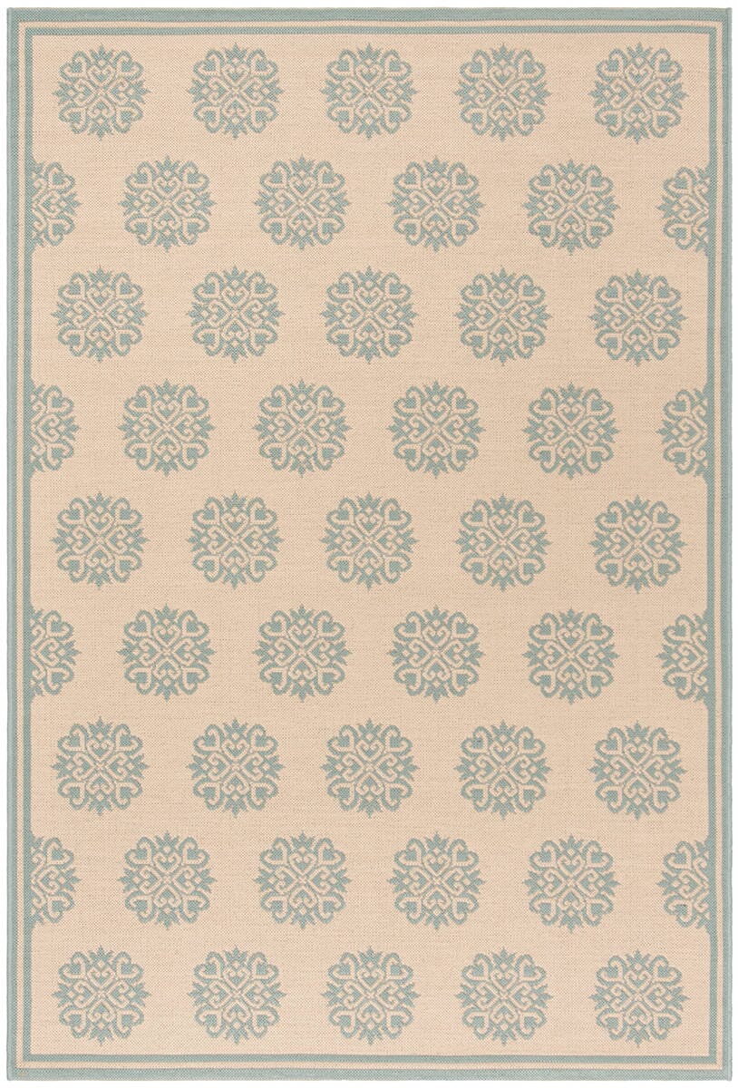 Safavieh Linden Lnd181L Cream / Aqua Rugs - Safavieh - lnd181l - 4