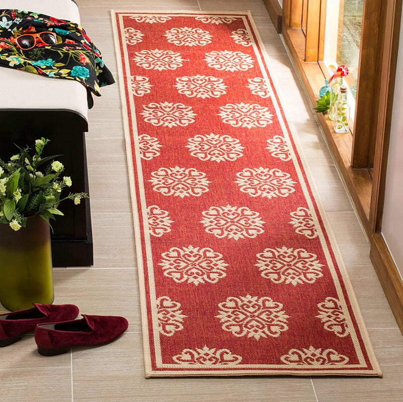 Safavieh Linden Lnd181Q Red / Creme Rugs - Safavieh - lnd181q - 6sq