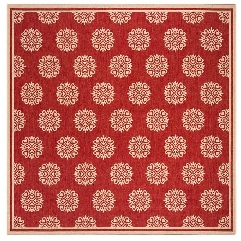 Safavieh Linden Lnd181Q Red / Creme Rugs - Safavieh - lnd181q - 6sq