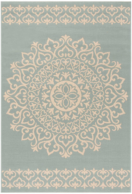 Safavieh Linden Lnd183L Cream / Aqua Rugs - Safavieh - lnd183l - 4