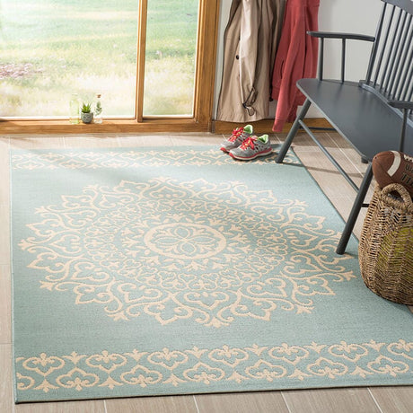 Safavieh Linden Lnd183L Cream / Aqua Rugs - Safavieh - lnd183l - 4