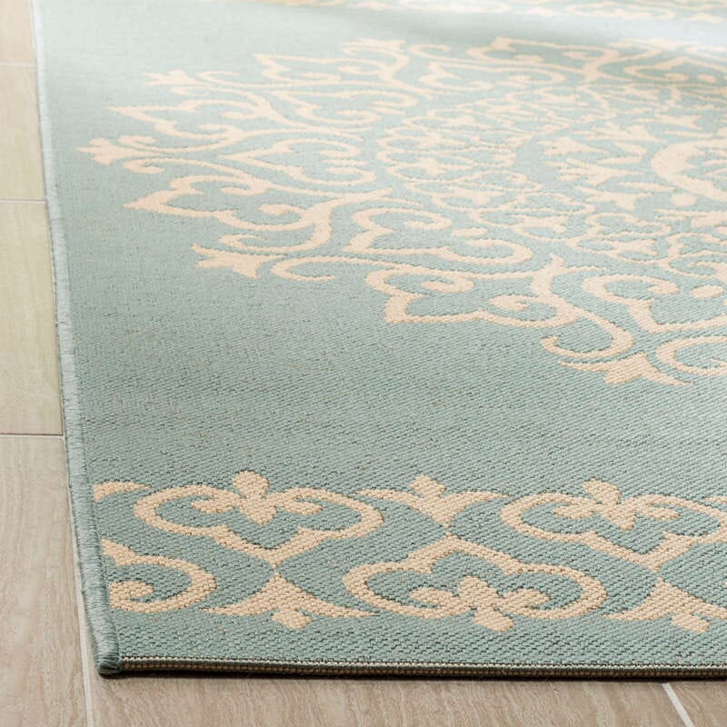 Safavieh Linden Lnd183L Cream / Aqua Rugs - Safavieh - lnd183l - 4