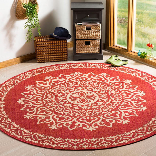 Safavieh Linden Lnd183Q Red / Creme Rugs - Safavieh - lnd183q - 6sq