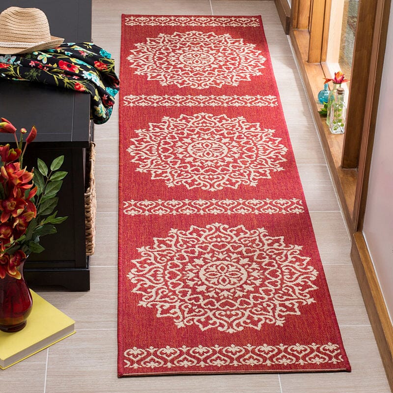 Safavieh Linden Lnd183Q Red / Creme Rugs - Safavieh - lnd183q - 6sq
