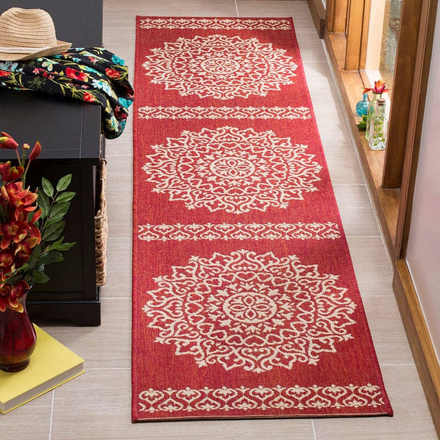 Safavieh Linden Lnd183Q Red / Creme Rugs - Safavieh - lnd183q - 6sq