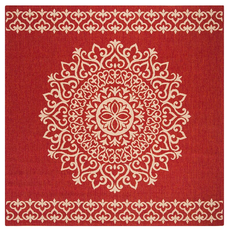 Safavieh Linden Lnd183Q Red / Creme Rugs - Safavieh - lnd183q - 6sq