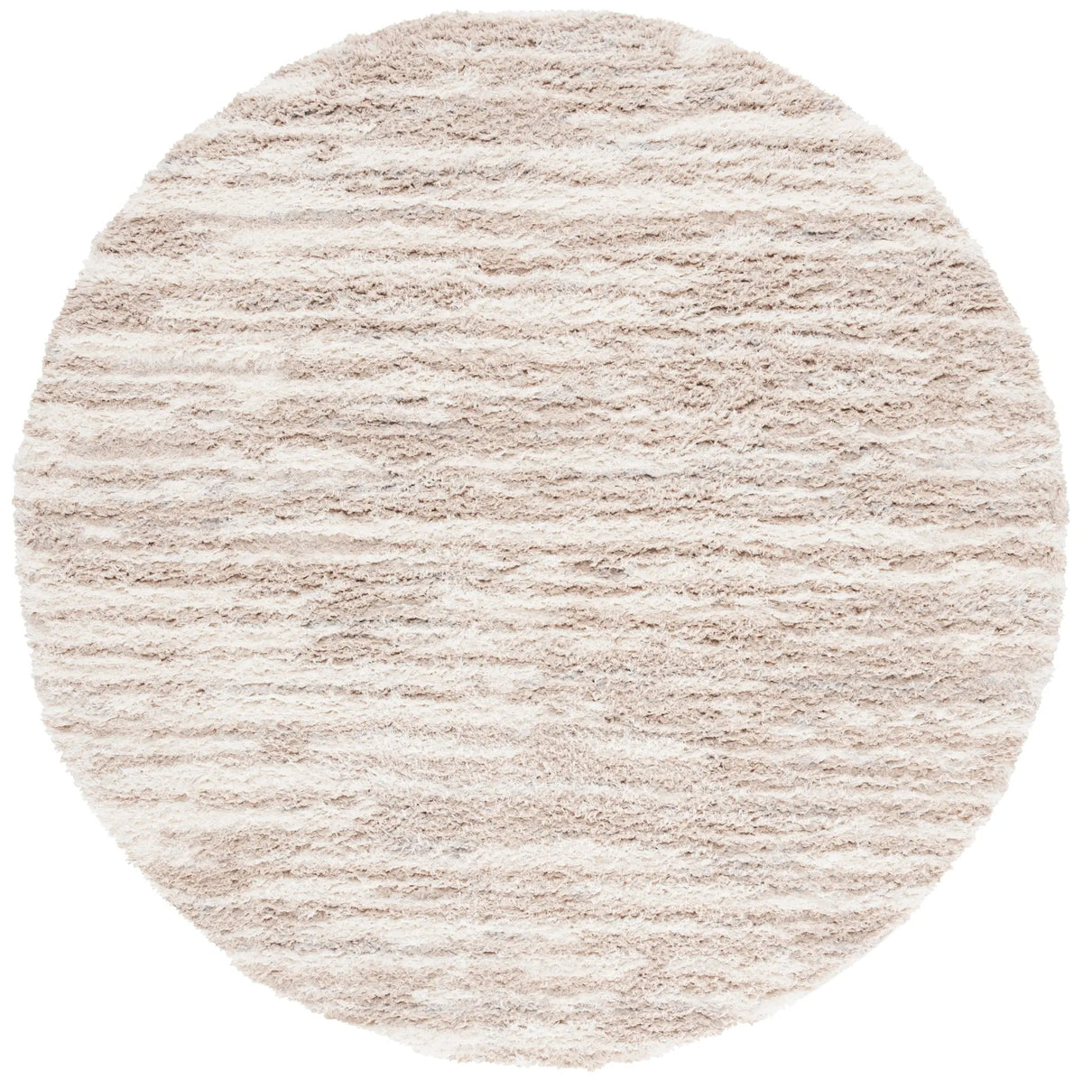 Safavieh Lindsay Shag 6'-7" x 6'-7" Rug in Beige / Ivory