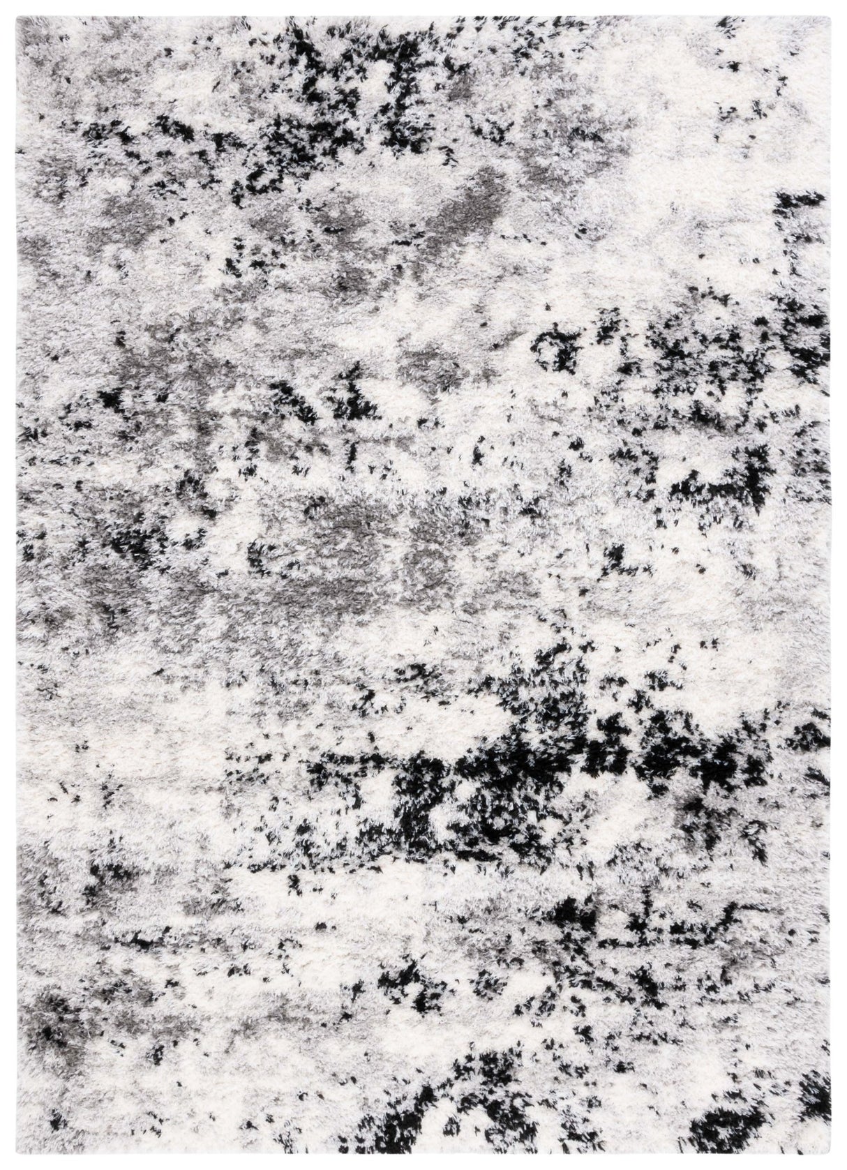 Safavieh Lindsay Shag Lns556G Grey/Black Ivory Rug - Safavieh - lns556g - 4