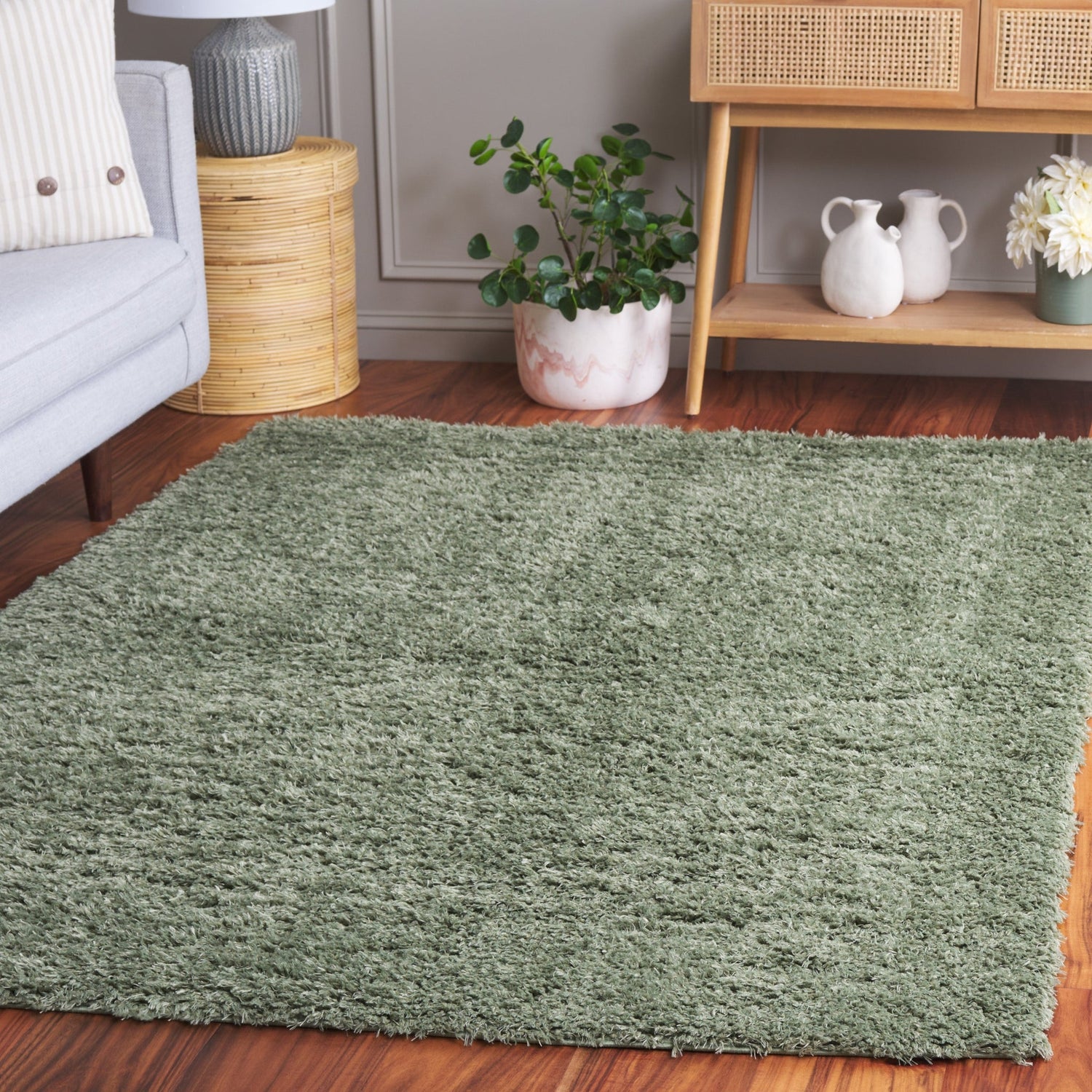 Safavieh Lindsay Shag Lns560Y Green Rug - Safavieh - lns560y - 4