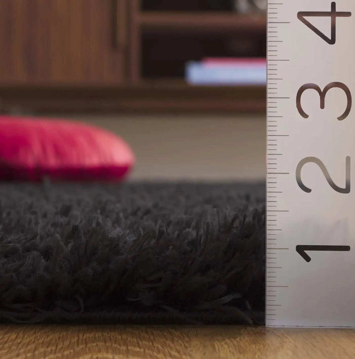 Safavieh Lindsay Shag 4'-0" x 6'-0" Rug in Black