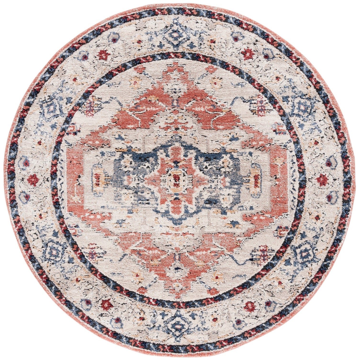 Safavieh Luna Lun102A Ivory/Rust Rug - Safavieh - lun102a - 7r