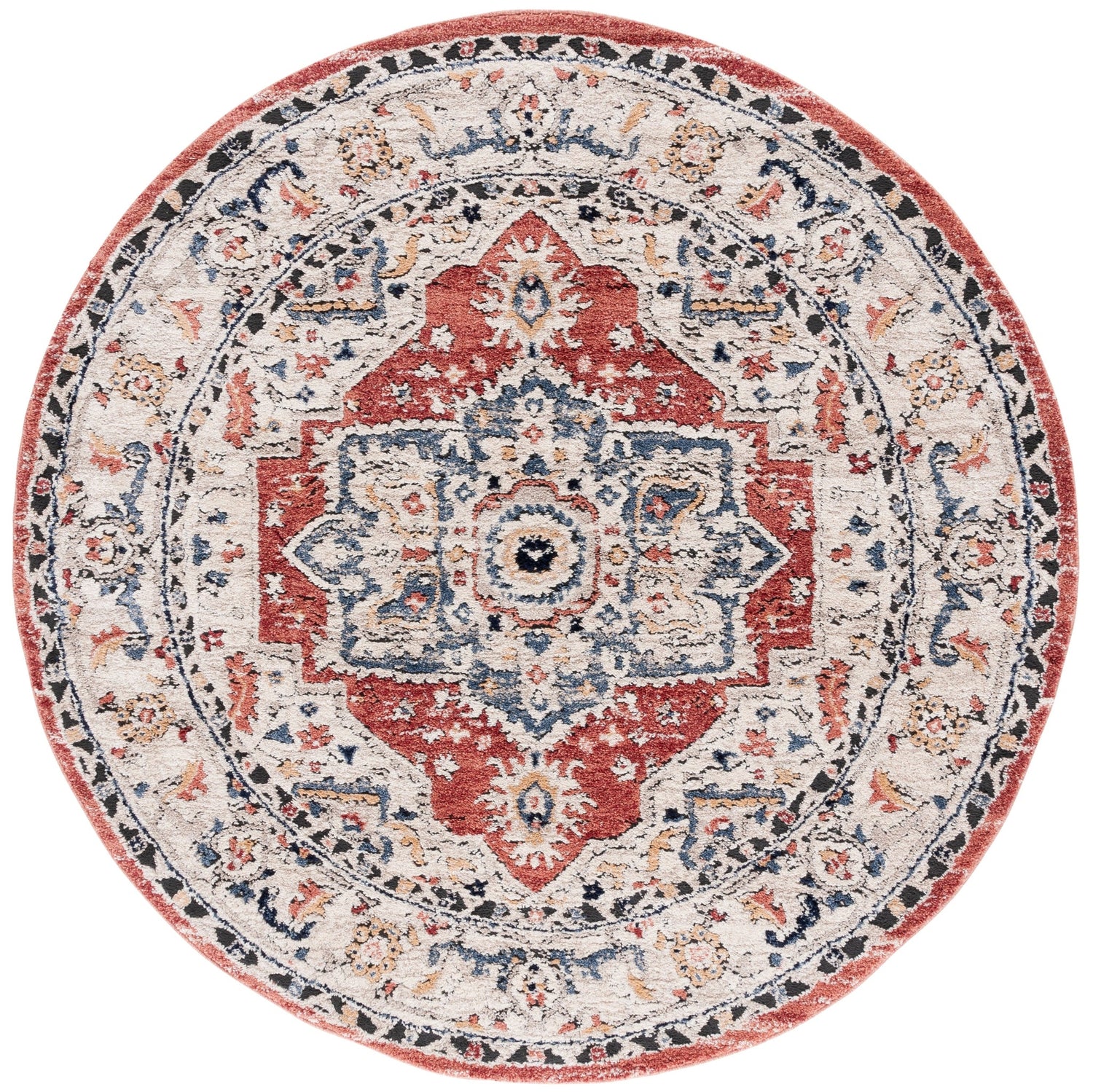 Safavieh Luna Lun110A Beige/Rust Blue Rug - Safavieh - lun110a - 7r