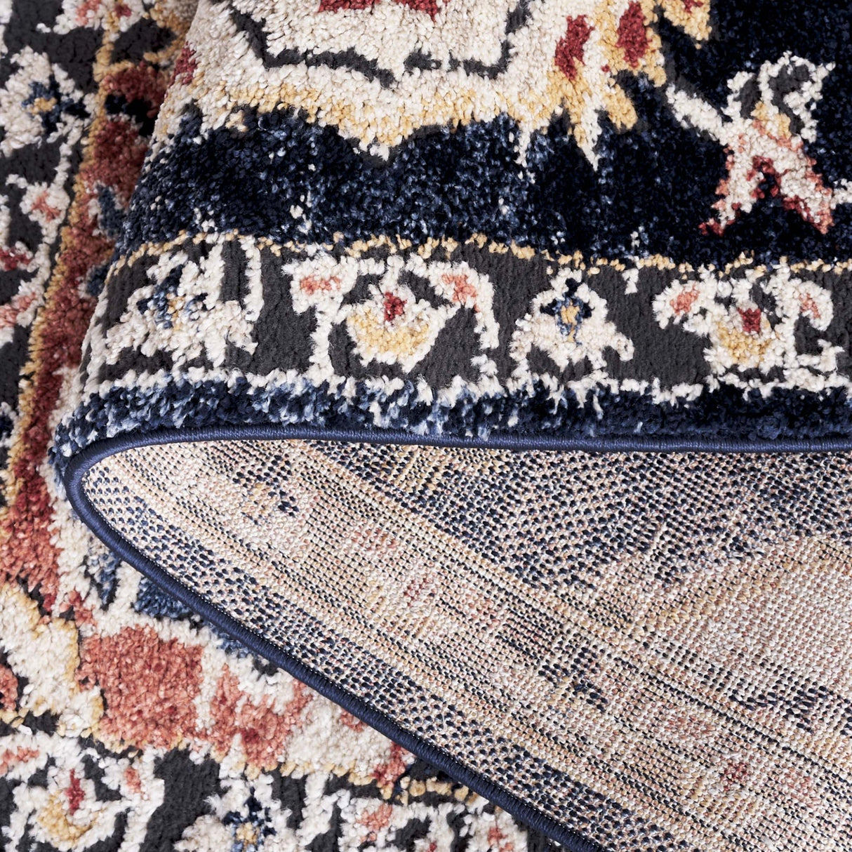 Safavieh Luna Lun111N Navy/Beige Rust Rug - Safavieh - lun111n - 7r