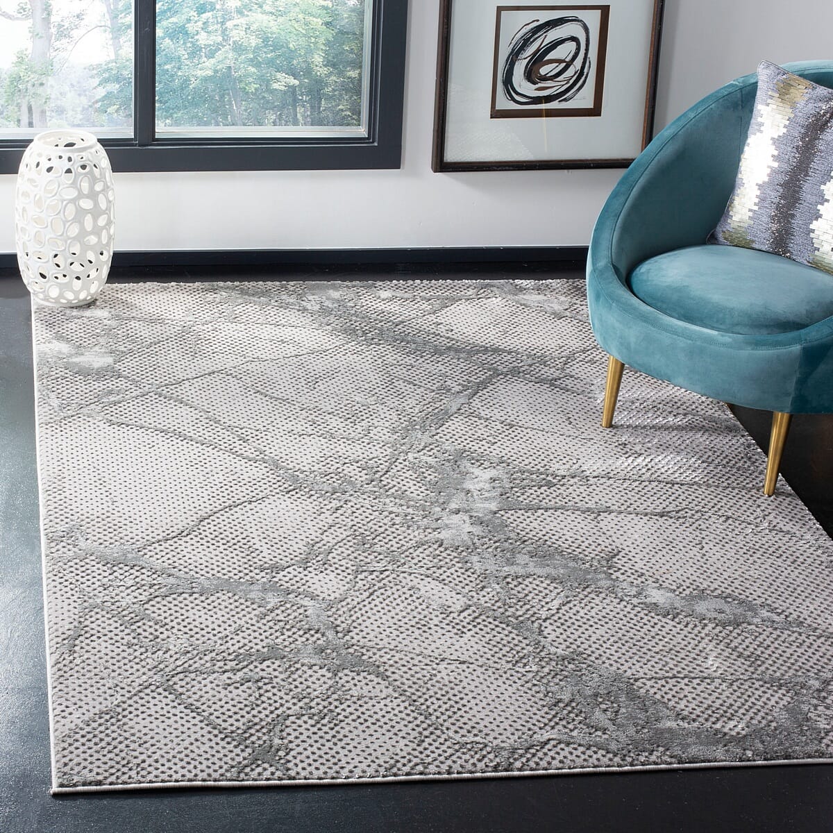 Safavieh Lurex Lur187F Grey / Grey Rugs - Safavieh - lur187f - 4