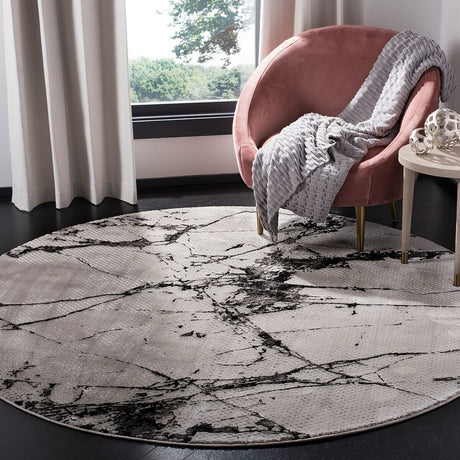 Safavieh Lurex Lur187H Grey / Black Rugs - Safavieh - lur187h - 7sq