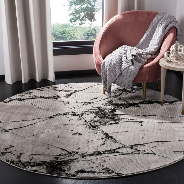 Safavieh Lurex Lur187H Grey / Black Rugs - Safavieh - lur187h - 7sq