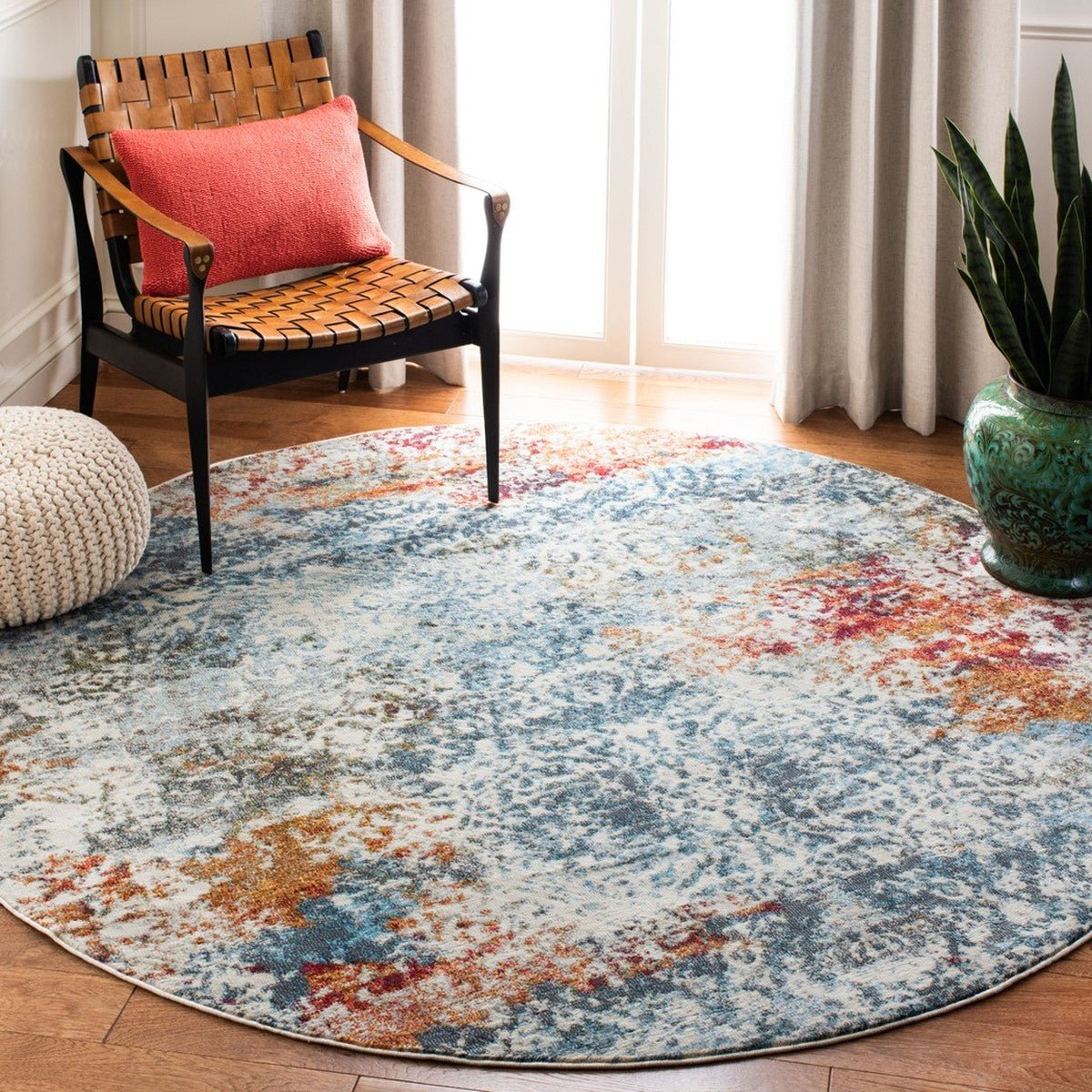 Safavieh Luxor Lux308A Ivory/Blue Rug - Safavieh - lux308a - 7r