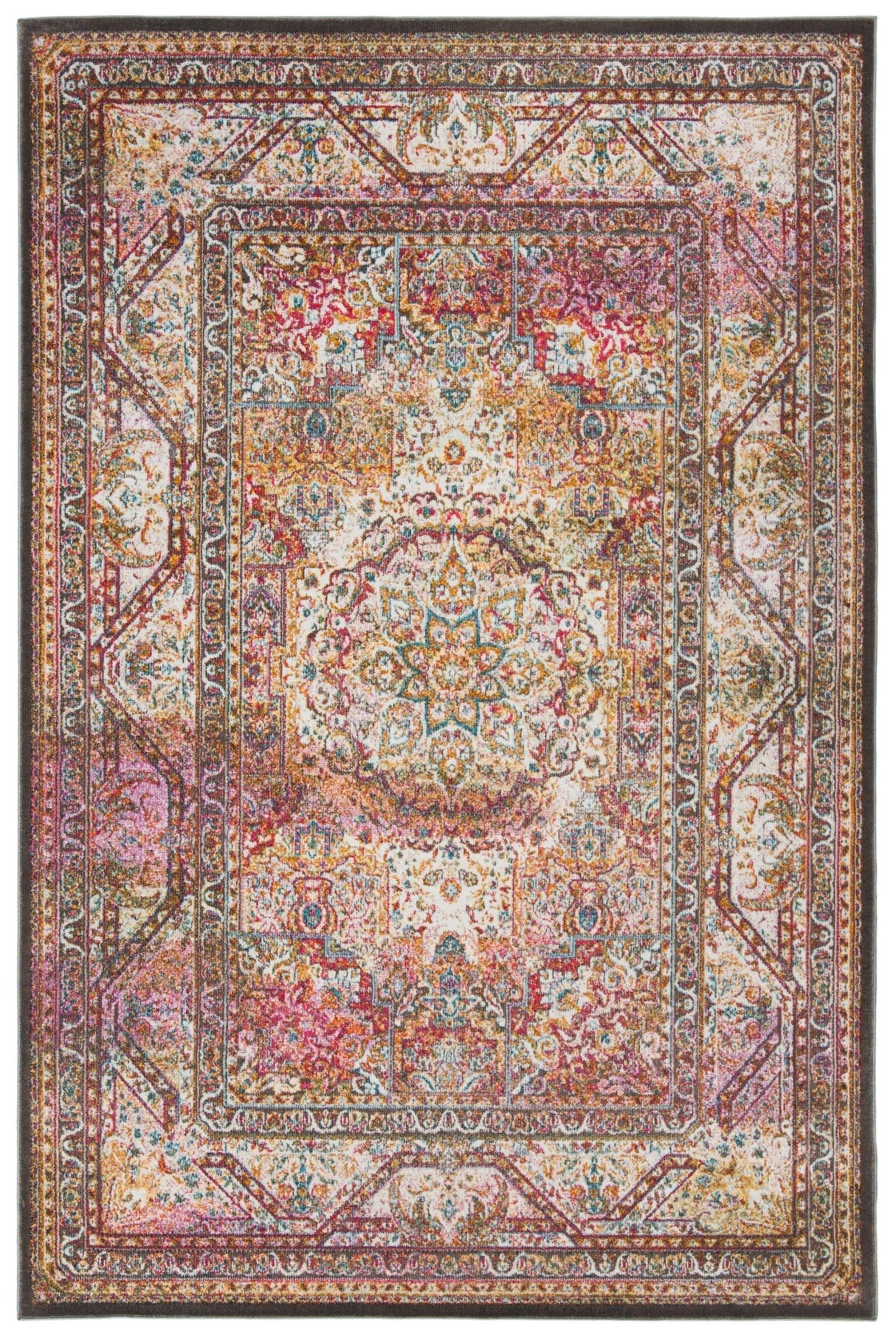 Safavieh Luxor Lux322A Ivory/Fuchsia Rug - Safavieh - lux322a - 4