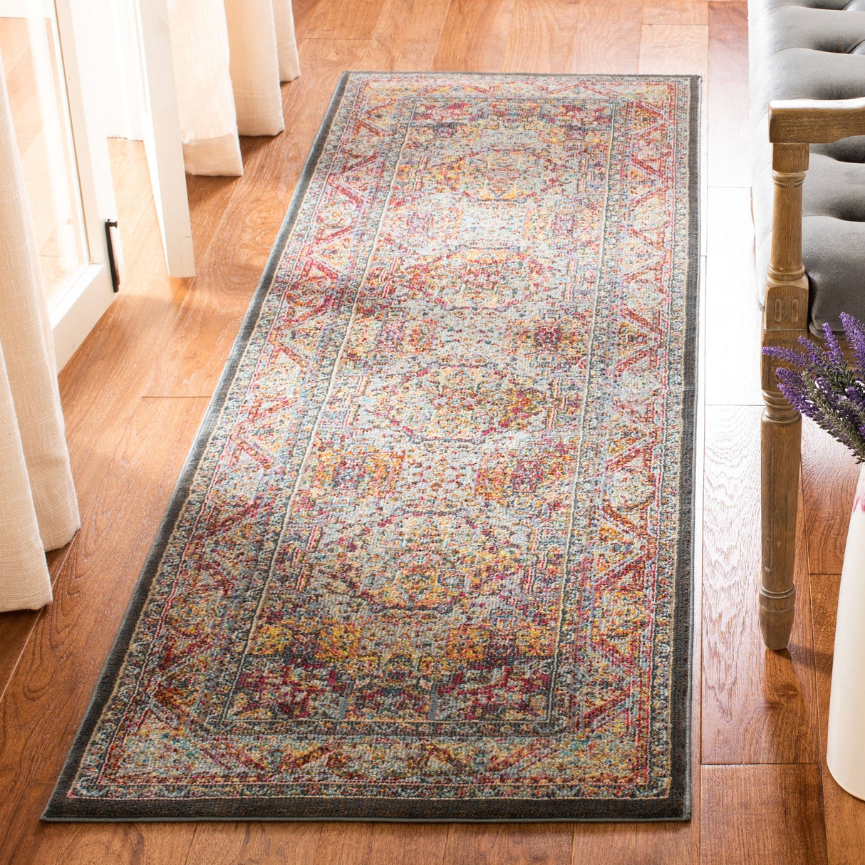 Safavieh Luxor Lux322A Ivory/Fuchsia Rug - Safavieh - lux322a - 7r