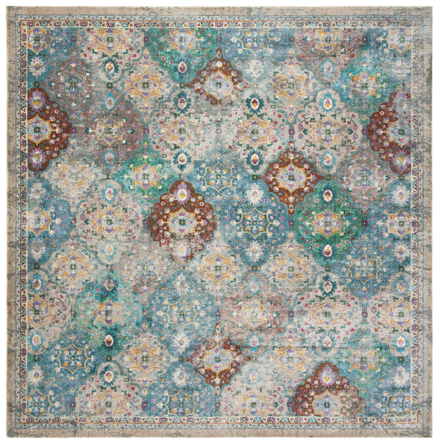 Safavieh Luxor Lux329A Ivory/Turquoise Rug - Safavieh - lux329a - 7sq